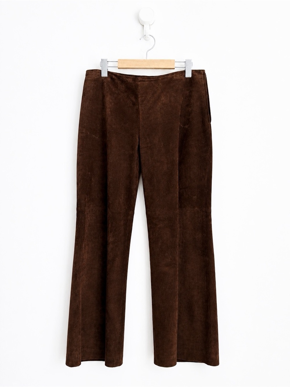 Danier - Chocolate Brown Suede Leather Bootcut Pants - Size 10